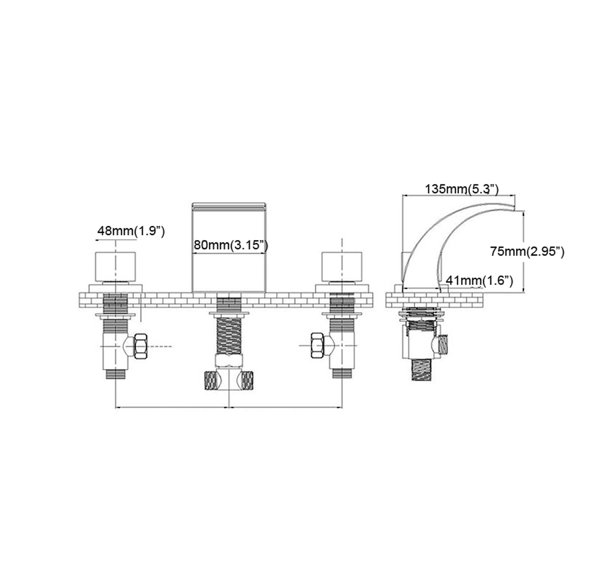 New Mojo 2 Handle Deck Roman Tub Faucet with Diverter & Reviews Wayfair